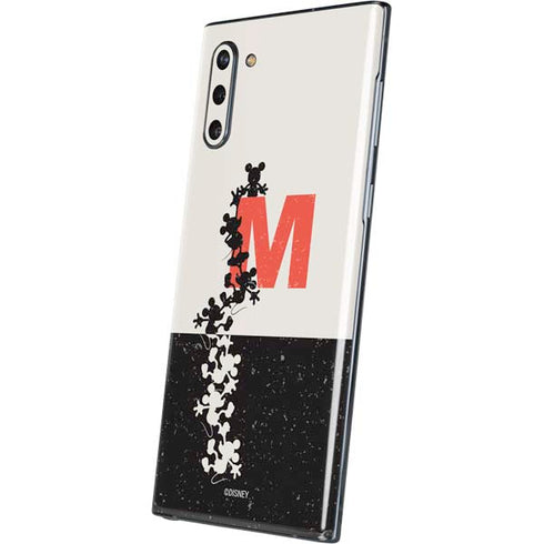 Disney Mickey Mouse Stacked Silhouette Split Galaxy Note 10 Skin